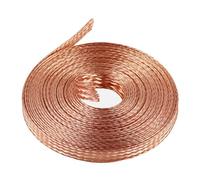 KWOKWEI Cavo piatto in rame intrecciato da 13 mm, 3 m/10 Ft, filo intrecciato in rame, flessibile, 8 mm², per collegamento a terra