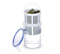 KWQBHW Vaso per sottaceti con inserto per colino, contenitore per alimenti multifunzionale, contenitore per sottaceti trasparente a tenuta stagna, sollevatore per sottaceti