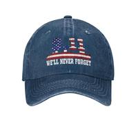 KWQDOZF 911 Non dimenticheremo mai Il Giorno della Memoria Nazionale, Berretto da Baseball Vintage in Denim, Unisex per Adulti