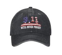 KWQDOZF 911 Non dimenticheremo mai Il Giorno della Memoria Nazionale, Berretto da Baseball Vintage in Denim, Unisex per Adulti