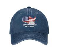KWQDOZF 911 Non dimenticheremo mai Il Giorno della Memoria Nazionale, Berretto da Baseball Vintage in Denim, Unisex per Adulti