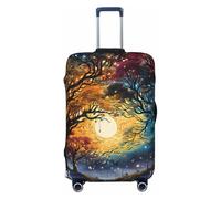 KWQDOZF Albero della vita Stella galassia Arte astratta Copertura elastica colorata per bagagli da viaggio Copertura per valigia da viaggio per baule 19''-32'' Copertura protettiva per bagagli