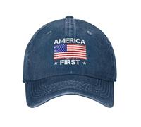 KWQDOZF America The First Denim Hats Unisex Golf Sports Empty Top cap