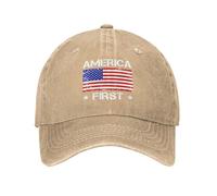 KWQDOZF America The First Denim Hats Unisex Golf Sports Empty Top cap