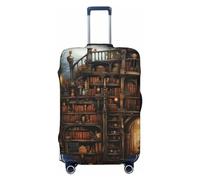 KWQDOZF Antica libreria magica scura vecchia copertura elastica per bagagli da viaggio Copertura per valigia da viaggio per baule 19''-32'' Copertura protettiva per bagagli