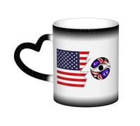 KWQDOZF Bandiera del villaggio organizzato di Kake e America Tazza in ceramica sensibile al calore che cambia colore Tazza isolata Novità Tazze da viaggio uniche Tazze per la casa 11 OZ