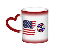 KWQDOZF Bandiera del villaggio organizzato di Kake e America Tazza in ceramica sensibile al calore che cambia colore Tazza isolata Novità Tazze da viaggio uniche Tazze per la casa 11 OZ