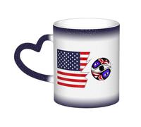 KWQDOZF Bandiera del villaggio organizzato di Kake e America Tazza in ceramica sensibile al calore che cambia colore Tazza isolata Novità Tazze da viaggio uniche Tazze per la casa 11 OZ