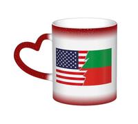 KWQDOZF Bandiera della nazione Sac e Fox e America Tazza in ceramica sensibile al calore che cambia colore Tazza isolata Novità Tazze da viaggio uniche Tazze per la casa 11 OZ
