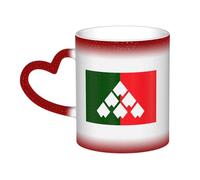 KWQDOZF BandieraCarniaProposta Tazza Tazza in ceramica sensibile al calore che cambia colore Tazza isolata Novità Tazze da viaggio uniche Tazze per la casa 11 OZ