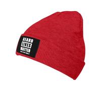 KWQDOZF Berretto Invernale Vintage Beard Lives Matter Save It Don't Shave It per Uomo, Berretto da Sci Lavorato a Maglia con Teschio