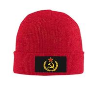 KWQDOZF Berretto URSS con Falce e Martello per Uomo e Donna, Berretti Invernali Caldi in Maglia, Berretto da Sci Morbido