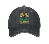 KWQDOZF Bigfoot Mi ha Visto ma Nessuno Gli Crede, Berretto da Baseball Vintage Lavato per Uomo e Donna, Classico Cappello da camionis