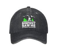 KWQDOZF Bigfoot Mi ha Visto ma Nessuno Gli crede1 Cappellino da Baseball Vintage Lavato per Uomo e Donna, Classico Cappello da Camion