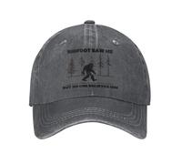 KWQDOZF Bigfoot Mi ha Visto ma Nessuno Gli crede1 Cappellino da Baseball Vintage Lavato per Uomo e Donna, Classico Cappello da Camion