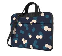 KWQDOZF Borsa a tracolla per laptop, custodia universale per notebook con motivo a pois blu vintage