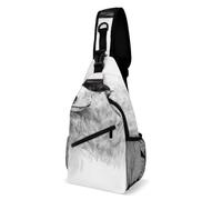 KWQDOZF Borsa a tracolla ultraleggera multiuso antifurto per escursioni in bicicletta all'aperto, viaggi, zaino portautensili (orso polare con occhiali da sole)