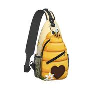 KWQDOZF Borsa a tracolla ultraleggera multiuso antifurto per zaino in spalla per escursioni in bicicletta all'aperto, viaggi, zaino portautensili (giallo Honey Bee Hive)