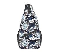 KWQDOZF Borsa a tracolla unisex leggera, antifurto, casual, con motivo a orca marina, per lavoro, pendolarismo e attività all'aperto.
