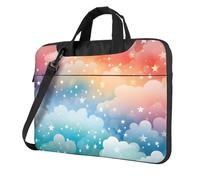 KWQDOZF Borsa per laptop Rainbow Cloud, Galaxy Star Laptop Case Sleeve Donna Uomo Messenger Borsa a tracolla Cartelle 15.6 pollici
