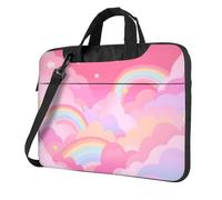 KWQDOZF Borsa per laptop Rainbow Star, Cloud Laptop Case Sleeve Donna Uomo Messenger Borsa a tracolla Cartelle 15.6 pollici