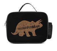 KWQDOZF Borsa porta pranzo alla moda a forma di dinosauro triceratopo, contenitore portatile isolato per il pranzo, a prova di perdite