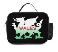 KWQDOZF Borsa porta pranzo alla moda con bandiera del Galles, drago gallese, contenitore portatile isolato per il pranzo, a prova di perdite
