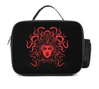 KWQDOZF Borsa porta pranzo alla moda con testa di medusa rossa, contenitore porta pranzo isolato portatile a prova di perdite