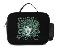 KWQDOZF Borsa porta pranzo alla moda Medusa Green Snakes, contenitore portatile per il pranzo isolato e a prova di perdite