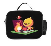 KWQDOZF Borsa porta pranzo portatile isolata a prova di perdite, con chiusura a zip, per bere caffè e lavorare in modo bruciante.