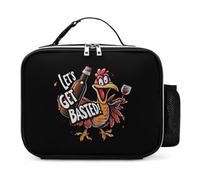 KWQDOZF Borsa porta pranzo portatile Let's Get Basted per il giorno del Ringraziamento, contenitori per il pranzo isolati e riutilizzabili, a prova di perdite, per lavoro e picnic