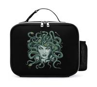 KWQDOZF Borsa porta pranzo portatile Medusa Green Snakes, riutilizzabile, isolata, a prova di perdite, per lavoro e picnic
