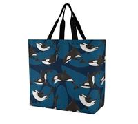 KWQDOZF Borsa riutilizzabile per donna - Borsa della spesa in tessuto, idea regalo per la mamma, compagna di shopping ecologica