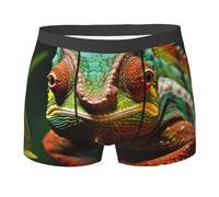 KWQDOZF Boxer da Uomo con Simpatici camaleonti - Stampa Completa, Tessuto Elastico e Comfort Durevole