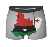 KWQDOZF Boxer da Uomo con Stampa della Mappa della Bandiera di Sao Tome e Principe, Slip Boxer da Uomo, Traspirante e Traspirante