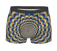 KWQDOZF Boxer da Uomo con Stampa Gif e Illusione Ottica a Spirale, Intimo Corto Elasticizzato in Microfibra, da Uomo, per l'uso Quotidiano.