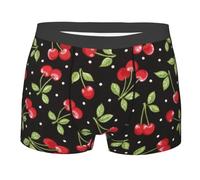 KWQDOZF Boxer da Uomo Sweet Red Cherry, Slip Traspiranti