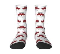 KWQDOZF Calzini a forma di cuore con scritta Happy Valentine's Day Love Heart Socks Calzini tubolari medi, calzini casual originali per regali da donna e uomo