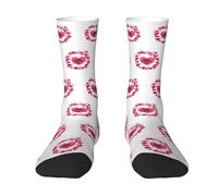 KWQDOZF Calzini a forma di cuore con scritta Happy Valentine's Day Love Heart Socks Calzini tubolari medi, calzini casual originali per regali da donna e uomo