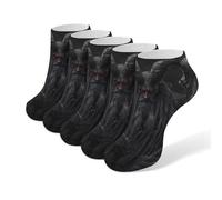 KWQDOZF Calzini alla caviglia unisex Devil Krampus da 5 paia, taglio basso, invisibili, da corsa