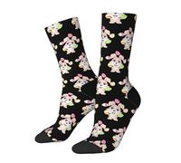 KWQDOZF Calzini da corsa sportivi casual da uomo e da donna con coniglietto che fa il giocoliere con le uova di Pasqua