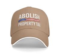 KWQDOZF Cappelli con Scritta Abolire l'imposta sulla proprietà, Cappellino da Baseball Unisex, Cappellino Sandwich, Cappello da PAP