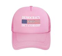 KWQDOZF Cappelli da Baseball con Scritta Democrazia Contro la dittatura e Anti-Idiota