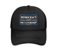 KWQDOZF Cappelli da Baseball con Scritta Democrazia Contro la dittatura e Anti-Idiota