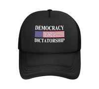 KWQDOZF Cappelli da Baseball con Scritta Democrazia Contro la dittatura e Anti-Idiota