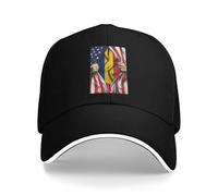 KWQDOZF Cappellini da Baseball con Bandiera Americana della Repubblica Dominicana Cappellini da Camionista Cappellini da Baseball Classici da Golf Unisex