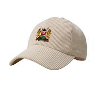KWQDOZF Cappellini da Baseball in Velluto a Coste con Stemma del Kenya per Donne e Uomini, Cappelli da Sole Vintage Regolabili
