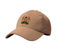 KWQDOZF Cappellini da Baseball in Velluto a Coste con Stemma del Kenya per Donne e Uomini, Cappelli da Sole Vintage Regolabili