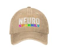 KWQDOZF Cappellini Neuro Sparkly da Uomo, con Scritta Neurodivergent Autism Spectrum ADHD, Cappelli da Baseball da Uomo, Cappello NEU