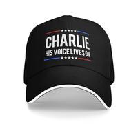 KWQDOZF Cappellino Charlie Kirk Fede patriottica, la Sua Voce Vive Ancora